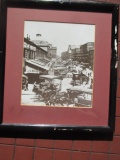 Framed Quincy Market photo of earlier times Frame 13 1/2
