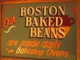 Boston Baked Beans sign paint on chalkboard 24