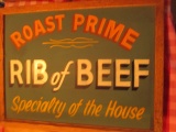 Roast Prime Rib of Beef sign paint on chalkboard 24