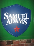 Metal Sam Adams sign 18