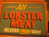 All Lobster Meat received fresh daily sign paint on chalkboard 24