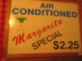 Air conditioned - $2.25 Margaritas sign paint on chalkboard 24