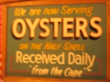 Serving Oysters on the Half Shell from the Cape sign paint chalkboard 24