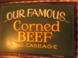 Corned Beef and Cabagge sign paint on fiberboard 25