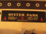 Oyster Park black, tin sign 55
