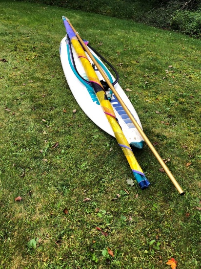 Strato F2board with a 6 sq meter sail, 2 wishbones and 2 masts 142"