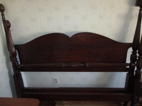 Single Pineapple Bed, Cherokee Furniture Dresser 52" X 20" X 35" Mirror 42" X 32