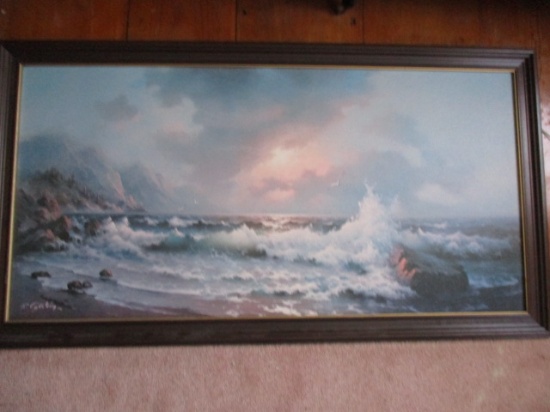 "Seagull Cove" Turner Wall Accessories Print Frame 28" X 52"