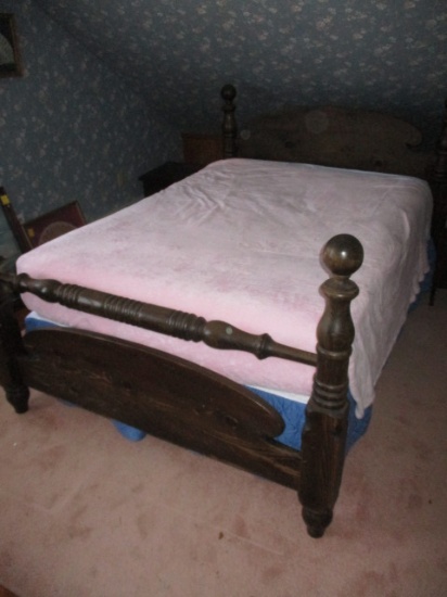 Pine Cannonball Bed 58" X 81"