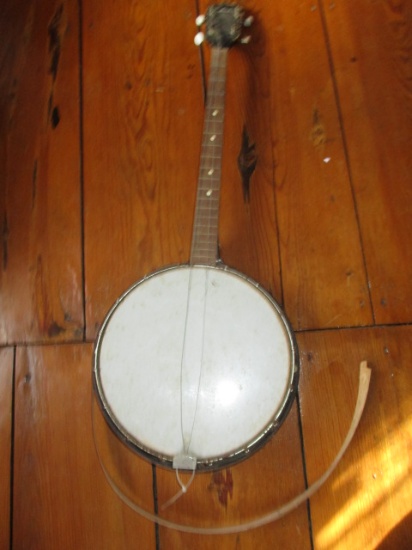 Silvertone Banjo - Wood Band Delaminating