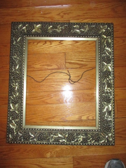 Antique Maple Leaf Frame 28" X 24" and Dried Flowers Frame 19 1/2" X 24"