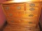 Antique Oak Chest - 2 Small Drawers Top Right and Drawer Top Left and 2 Larger Drawers