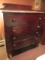 Large Antique Pine 4 Drawer Chest With Splash Back - Scratched and Stained 43