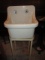 Antique Porcelain Sink With Metal Stand 44