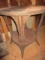 Oak and Wicker 2 Tier Round Table 28