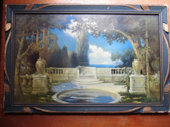 R. Atkinson Fox "The Magic Pool" Print in Period Frame - Staining - Frame 12" x 18"