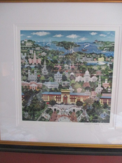 Maxwell Ways Pencil Signed Print of Providence 28/350 Frame - 21" x 21"