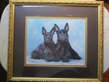 2 Scottie Dog Colored Prints - A Double Print 12