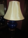 Cobalt Blue Asian Motif Table Lamp 26
