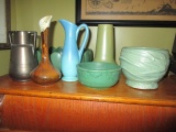 2 Small Van Briggle Vases, Haegar Bowl and Other Art Pottery