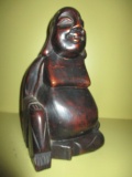 Wooden Buddha Figure 9 1/2