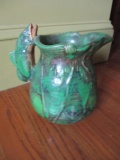 Weller Pottery Fish Handled Art Pottery Vase 8