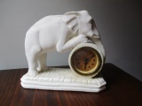 Mercedes Parian Elephant Clock 6 1/2