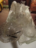 Pressed Glass Punch Bowl Set, More Pressed Glass and Other Glass