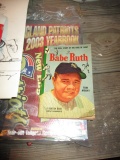 Vintage Signature Model Baseball Glove Babe Ruth Paperback Book and Other Sports Memorabilia