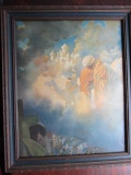 Maxfield Parrish Style Print in Deco Frame - Frame - 13