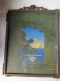 Maxfield Parrish Circe's Palace Print (frame damaged) - Frame 10