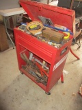 Small Machinists Rolling Tool Box with Sockets, Pipe Wrenches, Etc.