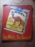 Camel's Cigarette Metal Advertising Sign - Rusting 35