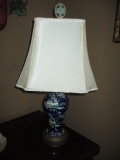 Asian Design Porcelain Lamp with Jade Finial 26