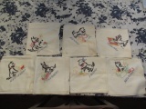 7 Scottie Dog Day of the Week Embroidered Linens 29