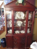 China Cabinet / Breakfront Glass Door, 3 Drawers and 2 Side Doors