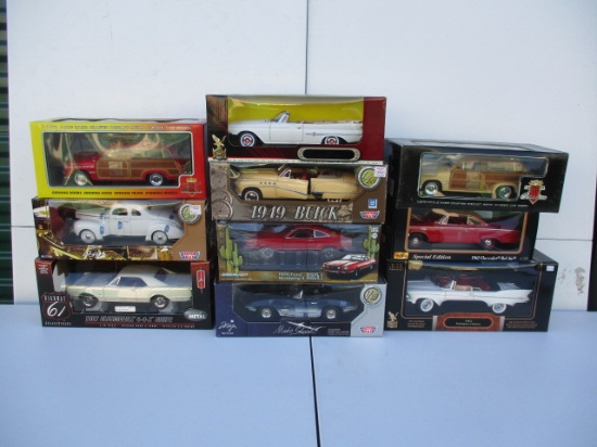 Motor Max, Motor City and Other 1:18 Die cast Cars MIB 10 Cars