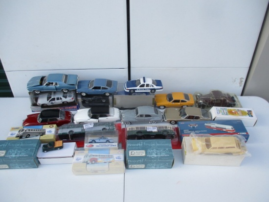 3 Solido Citroens and 1 Peugeot and Other Cars without boxes