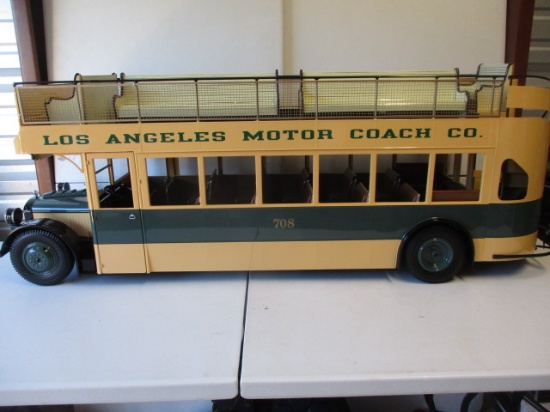 Huge "King K" Ed and Ken Kovach Pressed steel Los Angeles Motor Coach Co. Fageol Bus # 7 - 55"