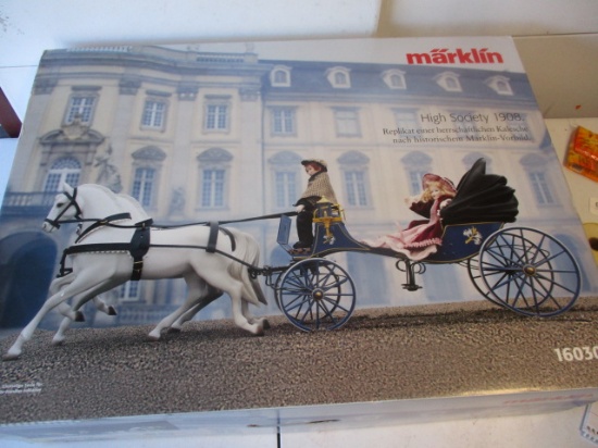 Marklin High Society 1908 Horse & Carriage 16030 Mint in Box - Box 34" x 25" x 9" MIB