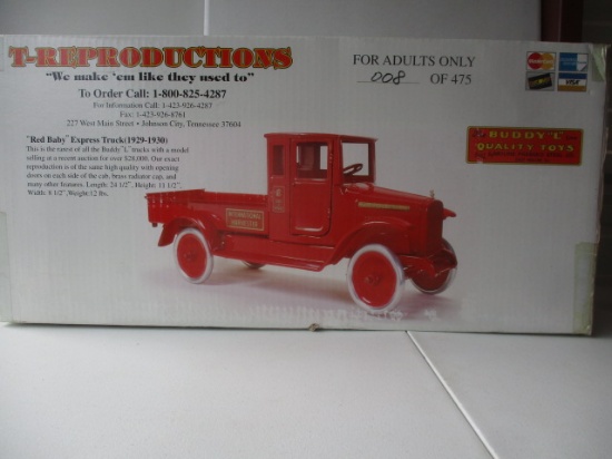 T-Reproductions Buddy L "Red Baby" Express Truck (1929-1930) #008 of 475 MIB