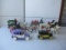 Reproduction and Modern Cast Iron and Cast Metal Horse Drawn Wagons and 2 Cars. Disney Bank