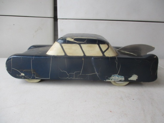Vintage Styling Model Wooden Car with Metal Wing 17"