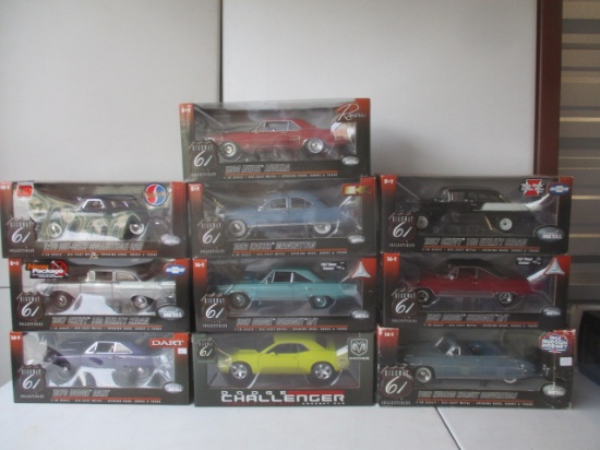Highway 61 Diecast Promotions by Ertl; 10 Autos 1:18 Scale including 1957 "Black Widow" Factory