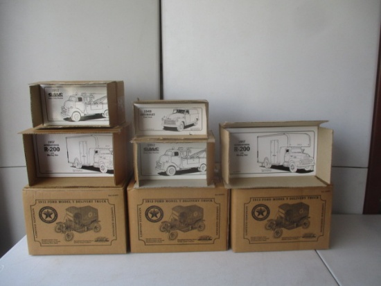 8 Diecast Vehicles; 3 Gearbox Collectibles Limited Editions, 5-1:34 Scale First Gear, Inc. Trucks