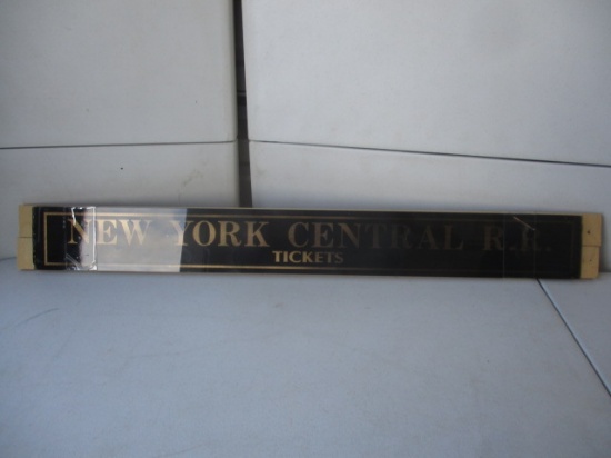 Reverse Painted Sign New York Central RR Tickets