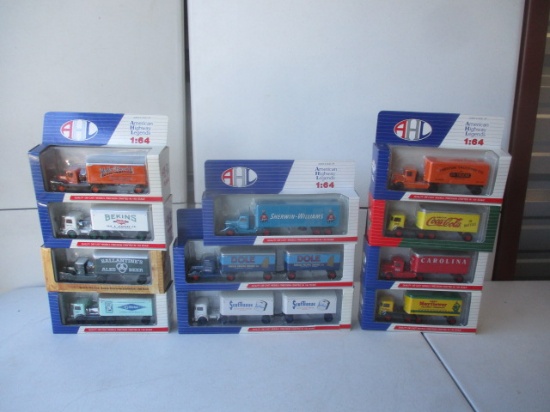 11 - 1:64 Scale American Highway Legends by Hartey Inc. MIB Die Cast Metal.
