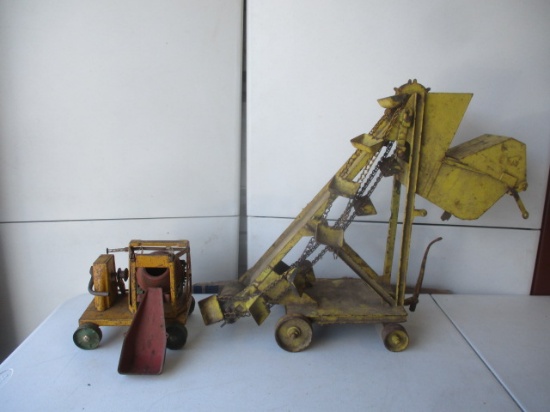2 Pieces - Buddy - L Concrete Mixer and Gravel Elevator -Elevator = 25" x 21",