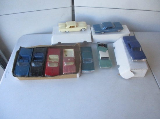 9 Assorted Built Vintage AMT Model Kits. All 1/25 Scale. Some Are Damaged or Missing Parts