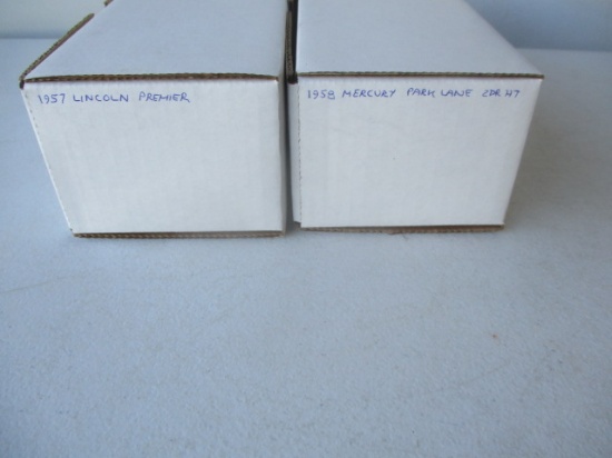 2 Unbuilt Rare Modelhaus Resin 1/25 Scale Kits. 1958 Mercury Park Lane 2 Dr. HT. and 1957